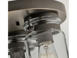Elstead Brinley 3 ljus infälld taklampa Borstad nickel, E27 Bronce Clearance