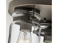Elstead Brinley 3 ljus infälld taklampa Borstad nickel, E27 Bronce Clearance