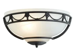 Elstead Carisbrooke 1 Light Indoor Wall Uplighters Svart, E27 Negro New