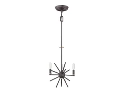 Hot Elstead Carnegie 3 ljus takhänge västerländsk bronsfinish, E14 Bronce