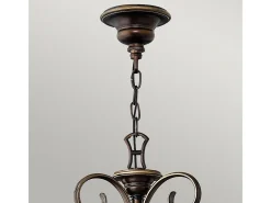 Lámpara Suspendida-Elstead Cello 15 ljus ljuskrona antik brons, med glasskärmar Bronce