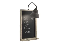 New Elstead Chalkboard Vägglampa på svart tavla, vittrad zink Gris