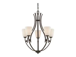 Elstead Chantilly 5 ljus multiarm ljuskrona palladisk bronsfinish, E27 Bronce Outlet