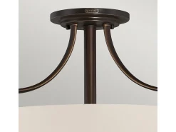 Outlet Elstead Chantilly 3 Ljus Semi Flush Ceiling Light Palladian Brons, E27 Bronce