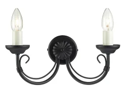 Aplique Para Pared-Elstead Chartwell 2 ljus inomhusljus vägglampa svart, E14 Negro