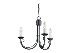 Best Elstead Chartwell Ljuskrona 3 ljussvart finish, E14 Negro