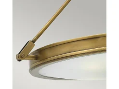 Plafón-Elstead Collier 4 Lätt Medium Semi Flush Takljus Mässing, E14 Camel