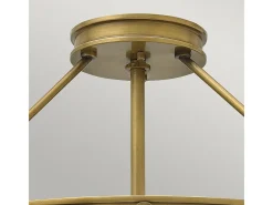 Plafón-Elstead Collier 4 Lätt Medium Semi Flush Takljus Mässing, E14 Camel