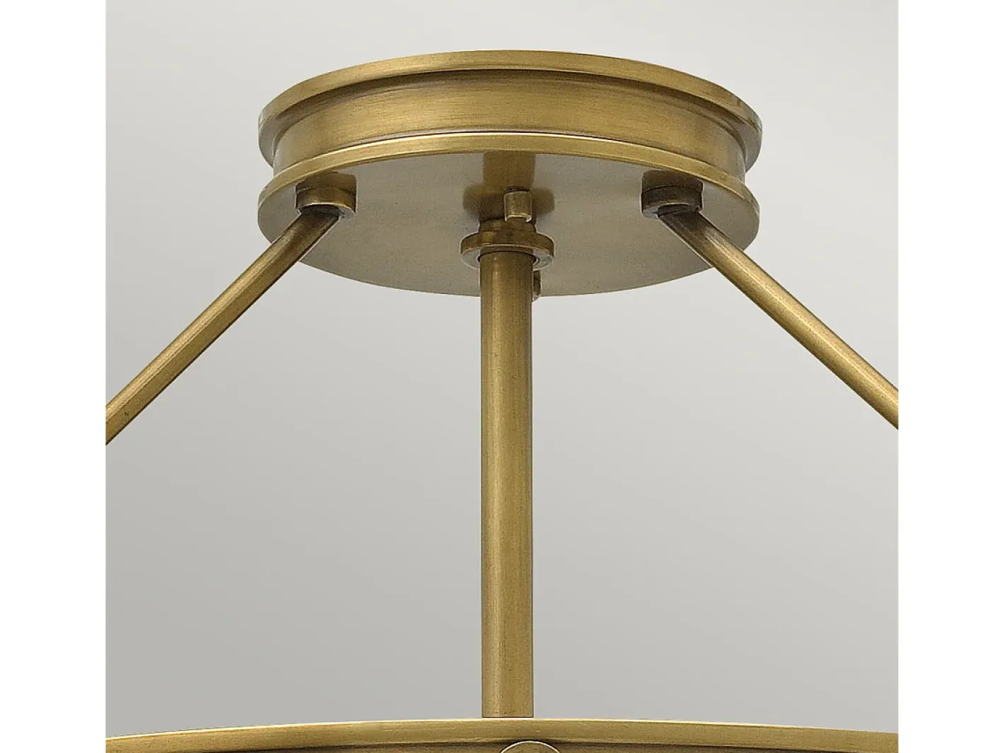 Plafón-Elstead Collier 4 Lätt Medium Semi Flush Takljus Mässing, E14 Camel