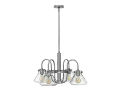 New Elstead Congress Flerarmad ljuskrona kromfinish, E27 Gris