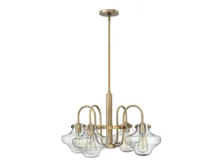 Sale Elstead Congress Multi Arm ljuskrona Borstad Caramel Finish, E27 Marru00f3n