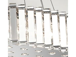 Elstead Crystal Skye 12 Light Island Bar kristallhänge, krom Gris Clearance