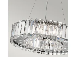 Elstead Crystal Skye 8 ljus ljuskrona kromfinish, G9 Gris Online