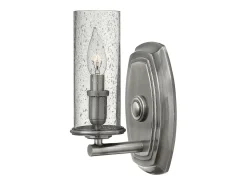 Aplique Para Pared-Elstead Dakota 1 ljus vägglampa polerad antik nickel, E14 Gris