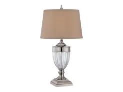 Sale Elstead Dennison 1 ljus bordslampa polerad nickel, E27 Gris