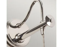 New Elstead Douille 1 ljus inomhusvägglampa polerad nickel, E27 Gris