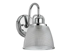Outlet Elstead Dublin 1 ljus vägglampa, polerad krom, polerad krom, IP44, G9 Gris
