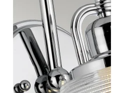 Outlet Elstead Dublin 1 ljus vägglampa, polerad krom, polerad krom, IP44, G9 Gris