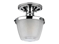 Elstead Dublin 1 lätt semi-spolfäste, polerad krom, IP44, E27 Gris