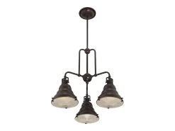 Discount Elstead Eastvale 3 ljus hängande bar ljuskrona ljus palladisk brons, E27 Bronce