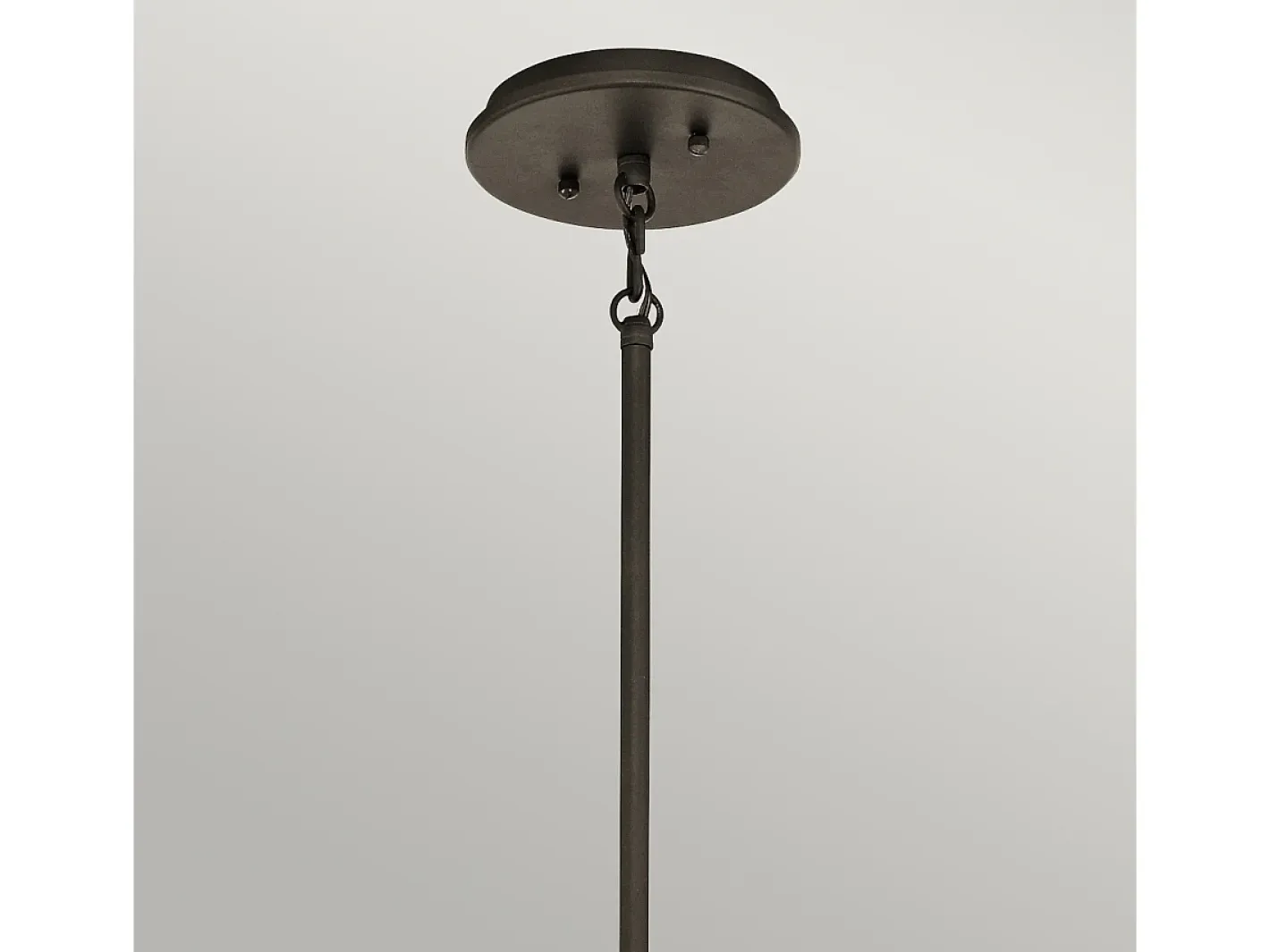 Lámpara Suspendida-Elstead Emory 3 Ljus Semi Flush Round Tak Pendel Light Tenn, E27 Gris antracita