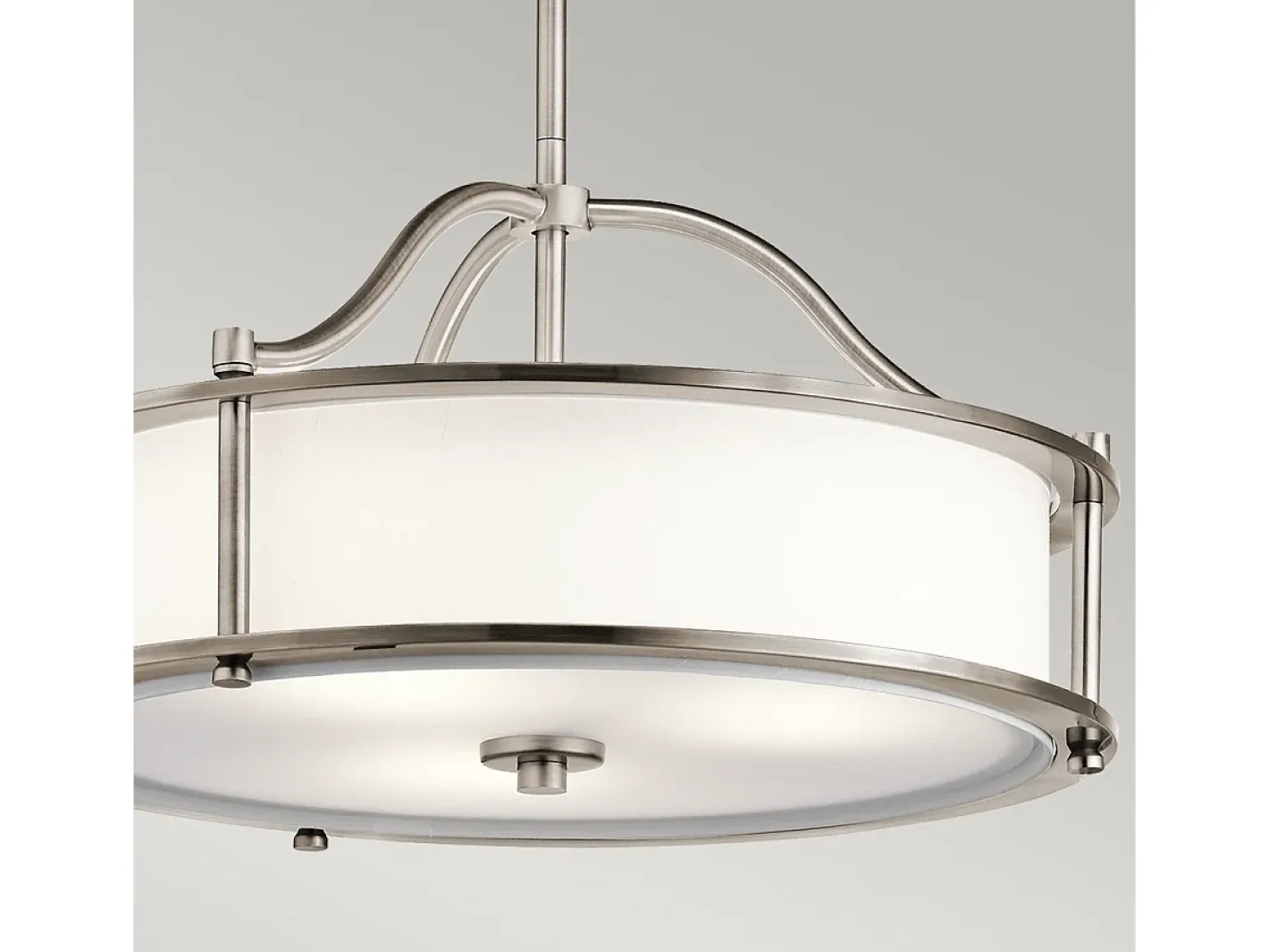 Sale Elstead Emory 3 Ljus Semi Flush Round Tak Pendel Light Tenn, E27 Gris