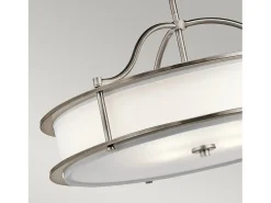Clearance Elstead Emory 4 Ljus Semi Flush Runt Tak Pendelljus Tenn, E27 Gris