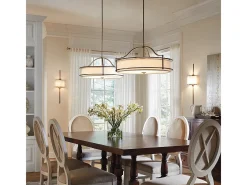 Clearance Elstead Emory 4 Ljus Semi Flush Runt Tak Pendelljus Tenn, E27 Gris antracita