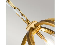 Lámpara Suspendida-Elstead Feiss Corinne Sfärisk taklampa polerad mässing Camel