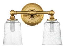 Elstead Feiss Hugeunot Vägglampa polerad mässing, IP44 Camel Discount