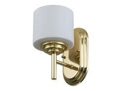 Elstead Feiss Malibu Vägglampa polerad mässing, IP44 Camel