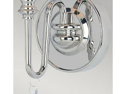 Elstead Finsbury Park 1 ljus inomhusljus vägglampa polerad nickel - skärm ingår ej, E14 Gris Sale