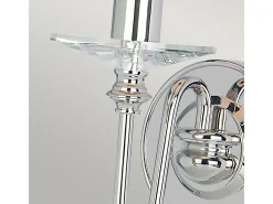 Elstead Finsbury Park 1 ljus inomhusljus vägglampa polerad nickel - skärm ingår ej, E14 Gris Sale