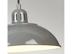 Lámpara Suspendida-Elstead Franklin 1 ljuskupol takhänge grå, E27 Gris