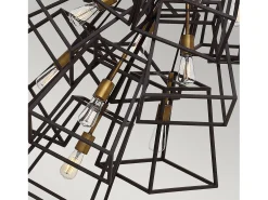 Lámpara Suspendida-Elstead Fulton 13 Light Large Cluster Drop Chandelier Pendel, Brons Bronce
