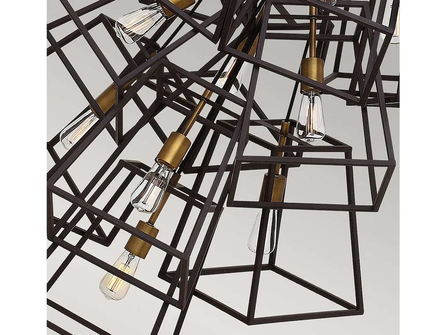 Lámpara Suspendida-Elstead Fulton 13 Light Large Cluster Drop Chandelier Pendel, Brons Bronce