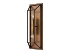 Clearance Elstead Fulton 2 ljus inomhusvägglampa brons, E14 Bronce