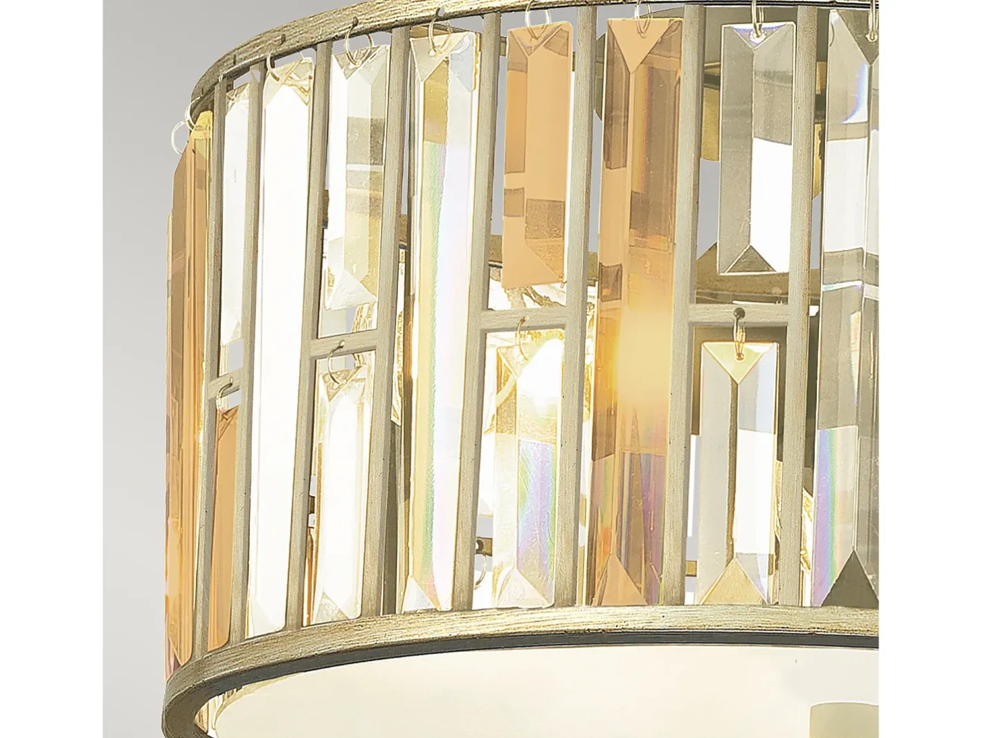 Elstead Gemma 3 ljus infälld taklampa Silver Leaf, E27 Plateado Sale
