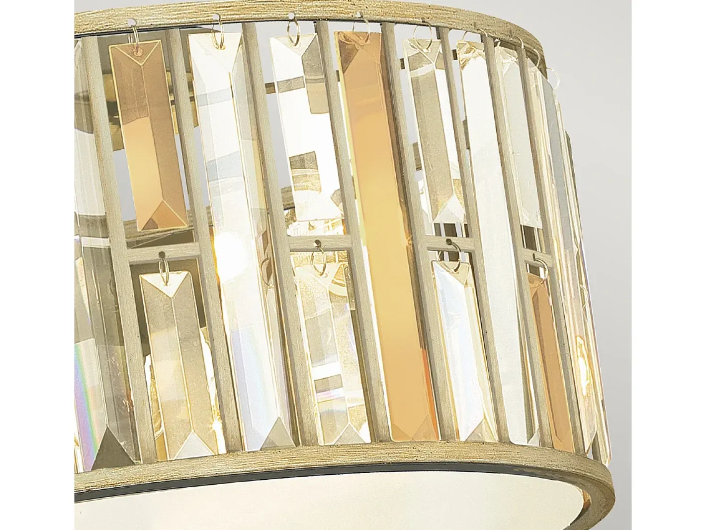 Elstead Gemma 3 ljus infälld taklampa Silver Leaf, E27 Plateado Sale