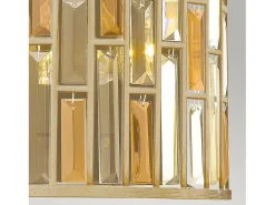 Best Elstead Gemma 2 ljus inomhus vägglampa Silver Leaf, E14 Plateado