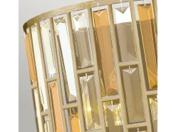 Best Elstead Gemma 2 ljus inomhus vägglampa Silver Leaf, E14 Plateado