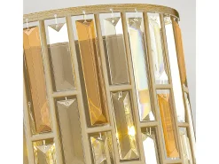 Best Elstead Gemma 2 ljus inomhus vägglampa Silver Leaf, E14 Plateado