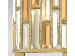 Elstead Gemma 2 ljus inomhus vägglampa Silver Leaf, E14 Plateado
