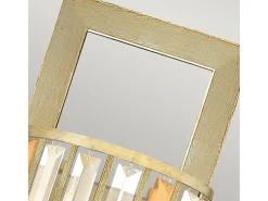 Elstead Gemma 2 ljus inomhus vägglampa Silver Leaf, E14 Plateado