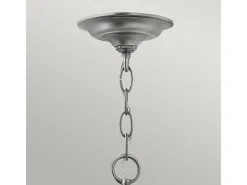 Elstead Gentry 6 ljus stor taklykta hängande tenn, E14 Gris