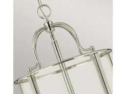 Lámpara Suspendida-Elstead Gentry 6 Ljus Stora Pendellampa - Polerat Nickel Gris