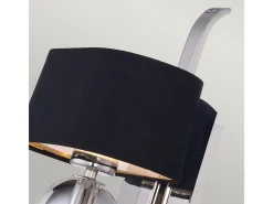 Hot Elstead Gotham 1 ljus inomhusvägglampa Imperial Silver, G9 Plateado