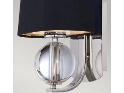 Hot Elstead Gotham 1 ljus inomhusvägglampa Imperial Silver, G9 Plateado