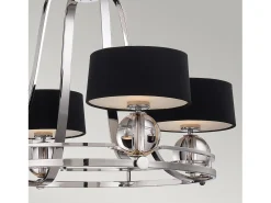 Elstead Gotham Multi Arm Chandelier 4 Light Imperial Silver Finish, G9 Negro Outlet
