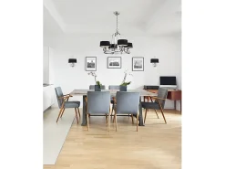Elstead Gotham Multi Arm Chandelier 4 Light Imperial Silver Finish, G9 Negro Outlet